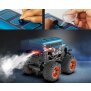 Ferngesteuerte Autos Monstertruck Hai Orange Spielzeug LED Licht echter Rauch Fernbedienung