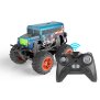 Ferngesteuerte Autos Monstertruck Bus Blau Spielzeug LED Licht echter Rauch Fernbedienung
