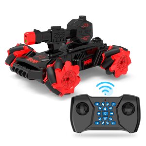 Ferngesteuerter RC Panzer Tank Spielzeug Zweier-Set mit authentischen Qualm und LED Duell-Modus 360°