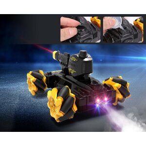 Ferngesteuerter RC Panzer Tank Spielzeug Zweier-Set mit authentischen Qualm und LED Duell-Modus 360°