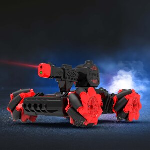 Ferngesteuerter RC Panzer Tank Spielzeug Zweier-Set mit authentischen Qualm und LED Duell-Modus 360°
