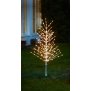 Northpoint LED Lichtbaum Weiß Weihnachtsdeko In- & Outdoor | 200 warmweiße LEDs | 120cm hoch | elastische Zweige | Timerfunktion | IP44 Spritzwassergeschützt