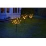 Northpoint LED Sträucher Braun Weihnachtsdeko Outdoor | 3X 60 warmweiße LEDs | 65cm hoch | elastische Zweige | Timerfunktion | IP44 Spritzwassergeschütz