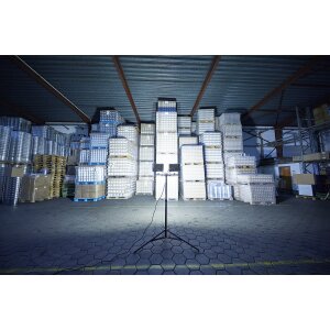 B-Ware LED Blackline Baustrahler Arbeitsstrahler mit Stativ Fluter Strahler 200W (2x 100W) Leistung