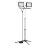 B-Ware LED Blackline Baustrahler Arbeitsstrahler mit Stativ Fluter Strahler 200W (2x 100W) Leistung