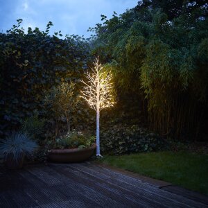 B-Ware LED Lichtbaum Baum Weihnachtsdeko Indoor & Outdoor | Birkenoptik | 150cm | 240 neutralweiße