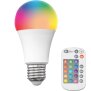 LED Glühbirne E27 RGB Warmweiß (2700K) mit Infrarot Fernbedienung, 9W, 800lm - 1 Stück