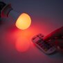 LED Glühbirne E27 RGB Warmweiß (2700K) mit Infrarot Fernbedienung, 9W, 800lm - 1 Stück