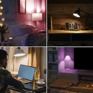 LED Smarte Glühbirne E27 9W 800lm Warmweiß Kaltweiß Bunt WLAN Tuya Smarthome 2 Stück