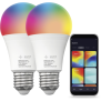 LED Smarte Glühbirne E27 9W 800lm Warmweiß Kaltweiß Bunt WLAN Tuya Smarthome 2 Stück - 2xE27