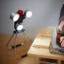 LED Baustrahler Arbeitsstrahler 1000 Lumen mit 4000mAh Akku integrierte rote Warnleuchte inkl. 12V