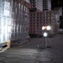 LED Baustrahler Arbeitsstrahler 1000 Lumen mit 4000mAh Akku integrierte rote Warnleuchte inkl. 12V