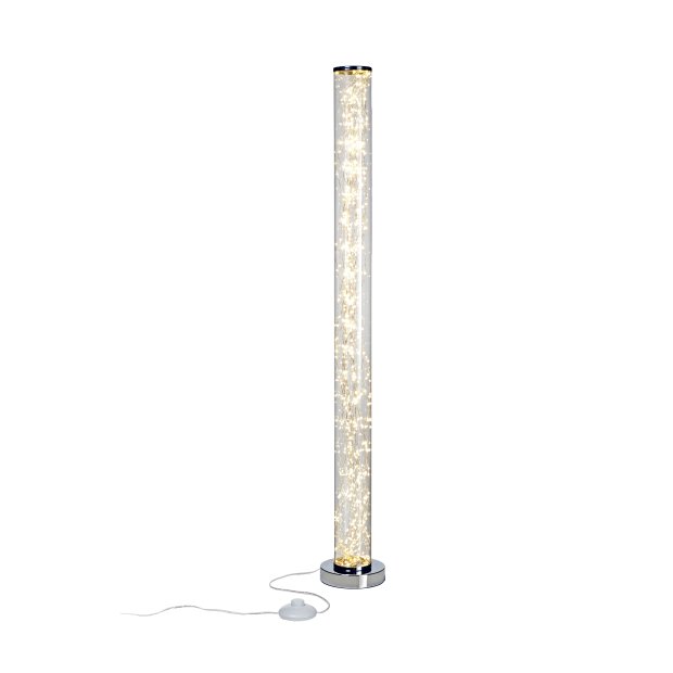 B-Ware Northpoint Micro LED Tower Lichtsäule Standleuchte Stehleuchte Warmweiß Fußtrittschalter hochglanz Chrom-Look Standfuß / Abdeckung (B-Ware)