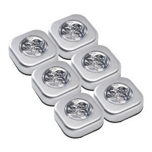 Led Beleuchtungsspots Silber Druckschalter 3 LEDs IP20...