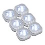 Led Beleuchtungsspots Silber Druckschalter 3 LEDs IP20 6er-Set / 12er-Set inkl. Batterien