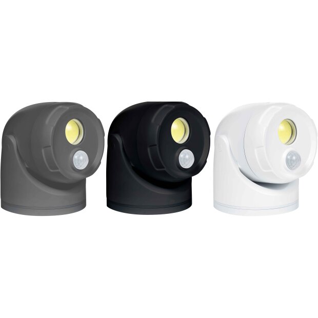 LED Batterie Spot Strahler Flutlicht mit Bewegungsmelder und Erdspieß 5000K neutralweiß 450 Lumen
