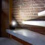 LED Batterie Spot Strahler Flutlicht mit Bewegungsmelder und Erdspieß 5000K neutralweiß - Schwarz