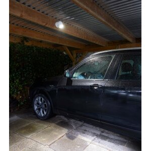 LED Batterie Spot Strahler Flutlicht mit Bewegungsmelder und Erdspieß 5000K neutralweiß 450 Lumen