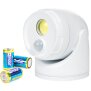 LED Batterie Spot Strahler Flutlicht mit Bewegungsmelder und Erdspieß 5000K neutralweiß 450 Lumen