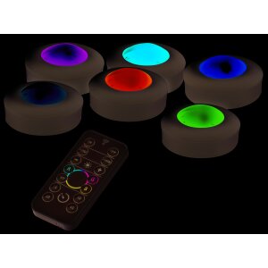 LED Spots Schranklicht RGBW 6er-Set Dimmbar mit...