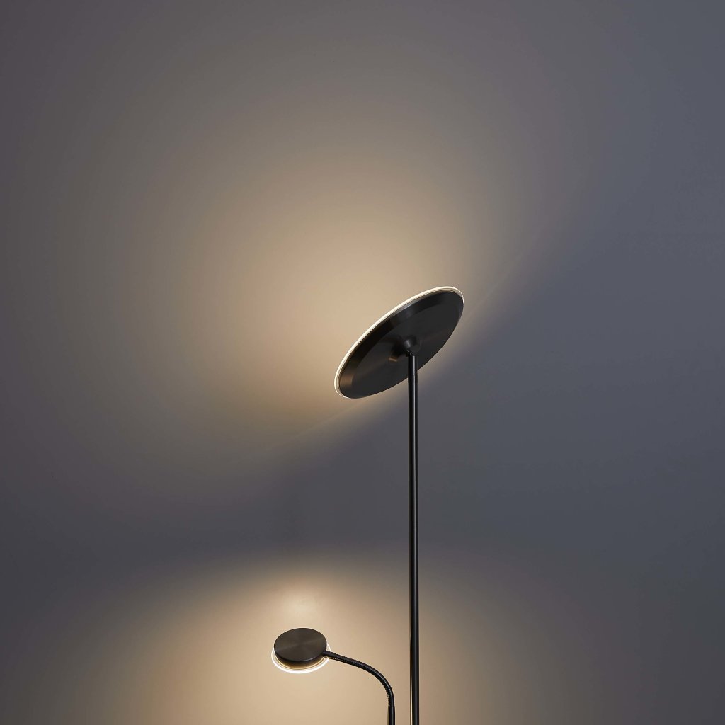 Northpoint LED Stehlampe mit Leselicht dimmbar schwenkbar Schwanenhal | Standleuchten