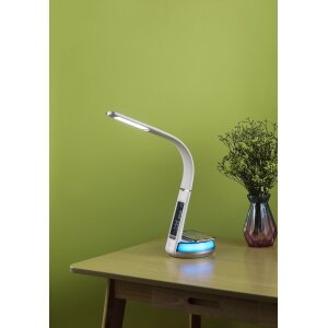 LED Schreibtischlampe Tischlampe wireless Charger Leder...