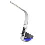 LED Schreibtischlampe Tischlampe wireless Charger Leder Optik mit drahtloser QI-Ladestation - Weiß