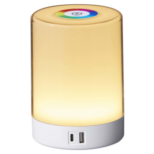 Northpoint LED Tischleuchte Tischlampe in Weiß mit Touch-Taste Dimmfunktion Farbwechsel Ladeports Memoryfunktion Abschaltautomatikfinktion