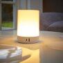 LED Tischleuchte Tischlampe in Weiß mit Touch-Taste Dimmfunktion Farbwechsel Ladeports