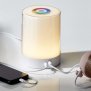 Northpoint LED Tischleuchte Tischlampe in Weiß mit Touch-Taste Dimmfunktion Farbwechsel Ladeports Memoryfunktion Abschaltautomatikfinktion