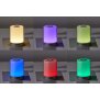 LED Tischleuchte Tischlampe in Holzoptik mit Touch-Taste Dimmfunktion Farbwechsel Ladeports