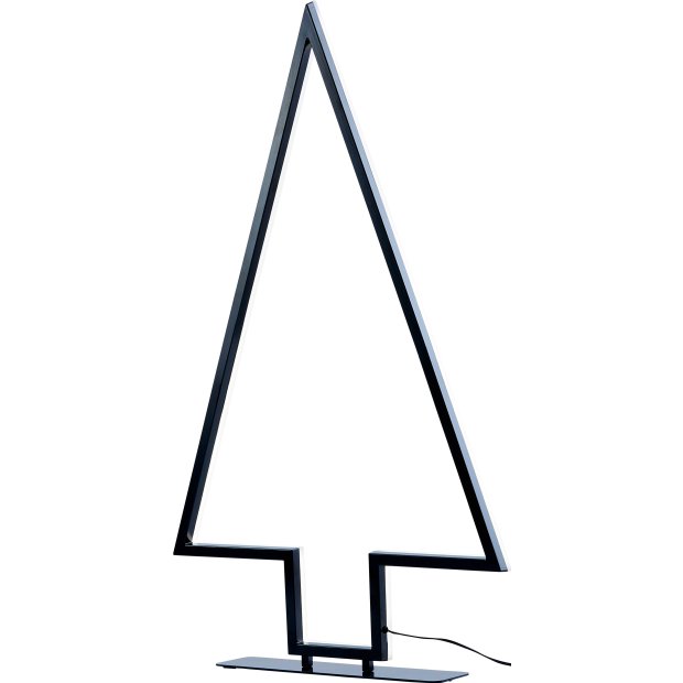 LED Dekoleuchte Backlight Tannen-Form in Schwarz für Innen mit Timerfunktion Baum Schwarz 60cm hoch
