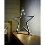 LED Dekoleuchte Backlight Stern-Form in Schwarz für Innen mit Timerfunktion 48cm hoch