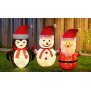 B-Ware Mini LED Schneemann Weihnachtsdeko 70cm hoch mit 45 integrierten warmweiße LEDs zusammenfaltbar für Innen und Außen Gartendekoration Winterdekoration