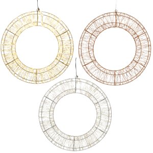 XXL LED Lichtkranz 50cm 1000 warmweiße LEDs mit...