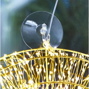 XXL LED Lichtkranz in Gold 1000 Micro LEDs 50cm Durchmesser, mit Timerfunktion, für Innen