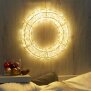 XXL LED Lichtkranz in Gold 1000 Micro LEDs 50cm Durchmesser, mit Timerfunktion, für Innen