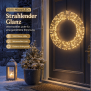 XXL LED Lichtkranz in Gold 1000 Micro LEDs 50cm Durchmesser, mit Timerfunktion, für Innen