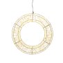 XXL LED Lichtkranz in Gold 1000 Micro LEDs 50cm Durchmesser, mit Timerfunktion, für Innen