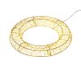 XXL LED Lichtkranz in Gold 1000 Micro LEDs 50cm Durchmesser, mit Timerfunktion, für Innen