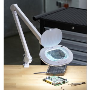 B-Ware LED Lupenlampe Lupenleuchte WerkstattlampeTischhalterung 5 Dioptrien Dimmbar Farbtemperatur einstellbar