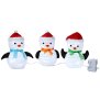 B-Ware LED Weihnachtsfiguren mit integriertem Timer 3er Set Pinguin