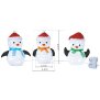 B-Ware LED Weihnachtsfiguren mit integriertem Timer 3er Set Pinguin