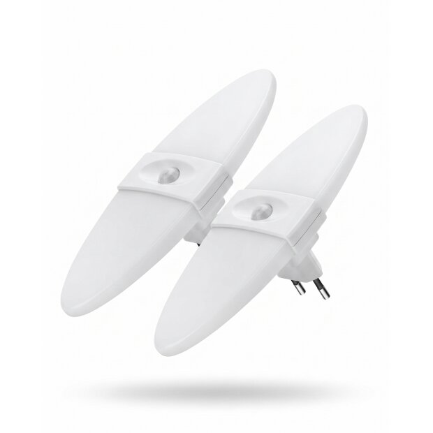 Northpoint LED Nachtlicht 2er Set mit Bewegungsmelder und Helligkeitssensor Warmweiß