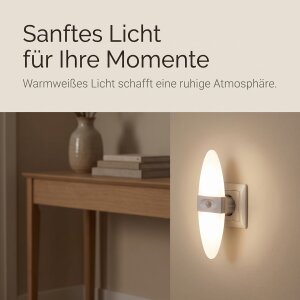 Northpoint LED Nachtlicht 2er Set mit Bewegungsmelder und Helligkeitssensor Warmweiß