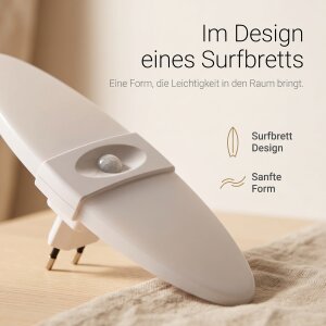 Northpoint LED Nachtlicht 2er Set mit Bewegungsmelder und Helligkeitssensor Warmweiß