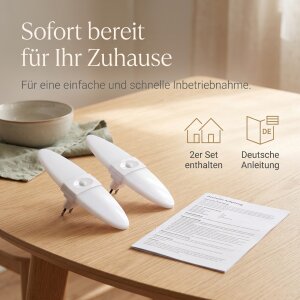 Northpoint LED Nachtlicht 2er Set mit Bewegungsmelder und Helligkeitssensor Warmweiß