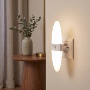 Northpoint LED Nachtlicht 2er Set mit Bewegungsmelder und Helligkeitssensor Warmweiß