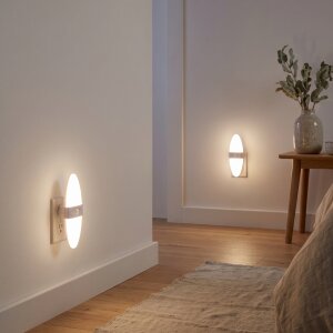 Northpoint LED Nachtlicht 2er Set mit Bewegungsmelder und Helligkeitssensor Warmweiß