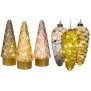 LED Winterglas Dekoration Tanne Zapfen mit Timer und Battierien